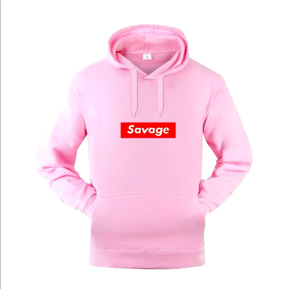 Supreme Style Savage Hip Hop Gangster Hoodie Pink